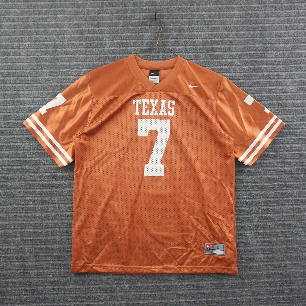 Nike Texas Longhorns Football Jersey Youth L Orange Mesh Number 7
